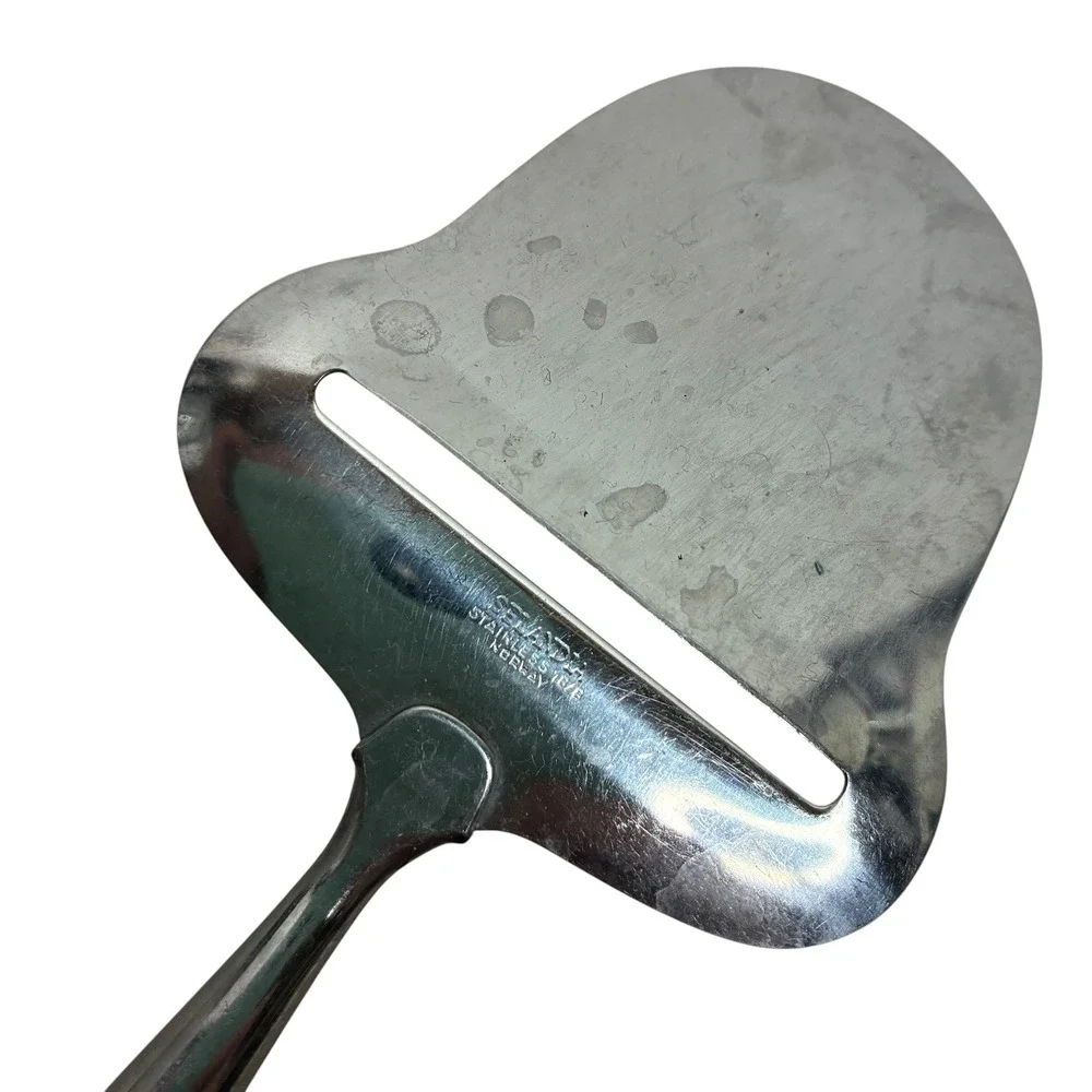 Sparada Norway Vtg Cheese Plane Stainless Steel 18/8 Wood Handle MCM Slicer 8.5